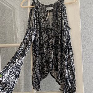 Free People long sleeve shirt with cutout shoulders